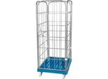 Kunststoff-Rollplatte mit 2 Seitengittern, 1 Rückwand, 1 Vorderwand, lichtblau RAL 5012