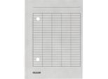 Dokumentenmappe FALKEN, DIN A4, 2-seitiger Gitterdruck, B 231 x H 318 mm, Karton, grau