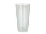 Trinkbecher Papstar, Mehrweg, 0,4 l, Ø 75 mm, mit Füllstrich & Stapelkante, unzerbrechlich, spülmaschinengeeignet, PP, transluzent, 10 Stück