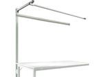 Aufbauportal m. Ausleger, Ansatztisch STANDARD Arbeitstisch/Werkbank UNIVERSAL/PROFI, 1750 mm, lichtgrau