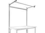 Aufbauportal m. Ausleger, Grundtisch SPEZIAL Arbeitstisch/Werkbank UNIVERSAL/PROFI, 1500 mm, lichtgrau