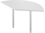 Ansatztisch, 135°, B 800 x T 800 mm, lichtgrau/weißalu