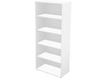 Schäfer Shop Genius Regal TETRIS WALL, 5 Ordnerhöhen, B 800 x T 420 x H 1880 mm, weiß
