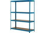 Weitspann-Steckregal, Komplettregal 1,5 m, inkl. 4 Böden, H 2000 x B 1500 x T 600 mm