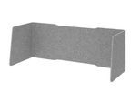 Akustik-Trennwand, für 1800 mm breite Schreibtische, Schallabsorberklasse C, Kabelführung, B 1740 x T 650 x H 605 mm, Schallschutzvlies, grau-meliert
