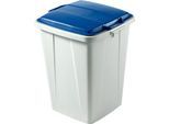Wertstoff-Sammelbehälter, 90 l, mit Deckel, blau