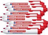 edding retract 11 Permanentmarker, ohne Kappe, mit Druckmechanik, 10 Stück, rot