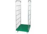 Rollbox, 2-seitig, Kunststoffbodenplatte, 724 x 815 x 1850 mm, grau (RAL 7032)