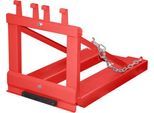 Bauer Mülltonnen-Heber MH-I, mit Gummianschlag, für 1x 80- bis 360-L-MGB, L 1030 x B 585 H 680 mm, lackiert, feuerrot RAL 3000