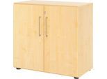 Schränke Breno, 2 OH, abschließbar, 28 kg je Boden, B 800 x T 420 x H 748 mm, Ahorn/Ahorn