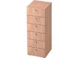 Schubladenschrank TOPAS LINE, 3 OH, B 400 mm, Nussbaum-Dekor/Nussbaum-Dekor