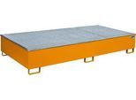 Bauer Regalwanne RW-GR 2700-3 PE, mit PE-Einsatz, mit Gitterrost, L 2665 x B 1315 x H 440 mm, gelborange RAL 2000