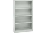Schäfer Shop Select Regalschrank MS, 4 OH, B 800 x T 400 x H 1584 mm, Stahlblech, lichtgrau
