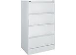 Schäfer Shop Select Hängeregistraturschrank MS iCONOMY, Stahl, 2-bahnig, geschlossene Wanne, B 780 mm, lichtgrau RAL 7035