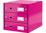 LEITZ® 3 Schubladen Click + Store, hoch, pink