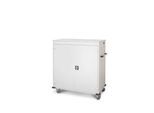 Laptopwagen mit Ladefunktion, 2-Punkt-Verriegelung, Feststellbremse, 30 Fächer, B 1310 x T 500 x H 1250, weiß
