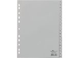 Durable Kunststoffregister, DIN A4 hoch, Buchstaben A-Z (20 Fächer), grau