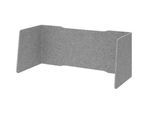 Akustik-Trennwand, für 1600 mm breite Schreibtische, Schallabsorberklasse C, Kabelführung, B 1540 x T 650 x H 605 mm, Schallschutzvlies, grau-meliert