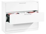 Hängeregistraturschrank ASISTO C 3000, 3 Schubladen, 3-bahnig, B 1200 mm, weiß/weiß