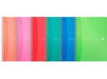 Spiralbuch OXFORD Office MyColours, DIN A5, Doppelbindung, 90 Blatt liniert, weiß, SCRIBZEE®-kompatibel, EU ECO Label, farbsortierte Deckel, 5 Stück