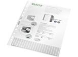 LEITZ Prospekthülle 4704, DIN A4, oben offen, 100 Stück, genarbt, transparent, 0,10 mm