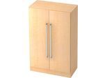 Aktenschrank TARVIS, mit Griff ohne Schloss, 3 Ordnerhöhen, B 800 x T 420 x H 1270 mm, Ahorn-Dekor