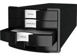 Schubladenbox HAN Impuls 2.0, 4 Schubladen, Format A4, stapelbar, geschlossen, schwarz