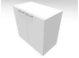 Flügeltürenschrank SOLUS PLAY, 2 OH, Griff oben, B 800 x T 440 x H 748 mm, weiß