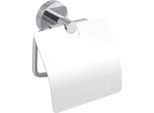 WC-Papierrollenhalter tesa Smooz, Befestigung ohne Bohren, ablösbar, mit Deckel