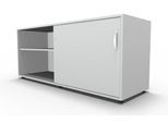 Schäfer Shop Select Sideboard, mit Schiebetür, abschließbar, Spanplatte, B 1600 x T 500 x H 663 mm, rechts anstellbar, lichtgrau