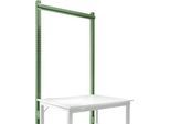 Aufbauportal, Grundtisch STANDARD Arbeitstisch-/Werkbanksystem UNIVERSAL/PROFI, 1250 mm, resedagrün
