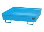 Auffangwanne BAUER AO-4/A, Stahl, 280 l, B 1200 x T 1200 x H 335 mm, blau
