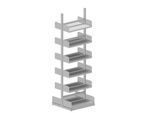 Variabo Freiarmregal, Grundfeld, doppelseitig, 250 mm Fachtiefe, 750 x 2500 mm