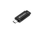 USB-C-Stick Verbatim Store 'n' Go, 128 GB, Retractable Typ-C, 100MB/s Lesegeschwindigkeit & 20 MB/s Schreibgeschwindigkeit, schwarz