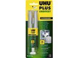 UHU PLUS Endfest 2-Komponenten Kleber, 25 g, auf Epoxidharzbasis, mit Doppelkammerspritze