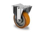 CASCOO Bockrolle AAU5, mit Rad-ø 125 mm x B 40 mm, Aluminium-Felge, Polyurethan-Lauffläche, braun, Doppelkugellager, bis 300 kg