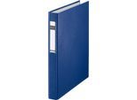 LEITZ® Ringbuch, DIN A4, 4-Ring-Mechanik, Rückenbreite 40 mm, überbreit, blau