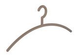 Kunststoff-Kleiderbügel Rudolf Weber KG Nizza, Bügelstärke 12 mm, 10 Stück, taupe