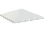 V-Part Deckel für Ascher-Papierkorb Pyramide, geschlossen, pyramidenförmig, Edelstahl, B 365 x T 345 x H 95 mm, silber