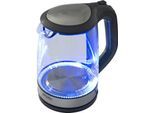 Wasserkocher exquisit WK 3501 swg, 2200 W, 2 l, mit Innenbeleuchtung, 360° drehbar, Glas