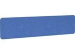 Akustik Tischtrennwand AKUSTIX Vario, Schallabsorptionsklasse B, Stärke 18 mm, ohne Klemmen, B 1800 x H 400 mm, PET-Filz, blau