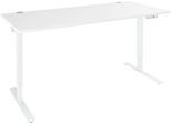 Schäfer Shop Genius Schreibtisch AERO FLEX, elektrisch höhenverstellbar, Rechteck, T-Fuß, B 1800 mm, weiß/weiß + Memorypanel