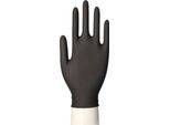 Einmalhandschuhe WORK-INN, für links & rechts, puderfrei, nicht steril, lebensmittelgeeignet, Größe M, Naturlatex, schwarz, 100 Stück