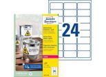 AVERY® Zweckform Wetterfeste Folien-Etiketten L4773-100, 63,5 x 33,9 mm, permanent, weiß
