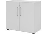 Schränke Breno, 2 OH, abschließbar, 28 kg je Boden, B 800 x T 420 x H 748 mm, lichtgrau/lichtgrau