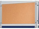 Franken Stellwandtafel ECO beidseitig, Kork/Kork, Aluminiumrahmen, 1200x600 mm
