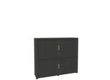 Rollladenschrank, 4 OH, 2teilig, mit Mitteltrennwand, B 1800 mm, graphit