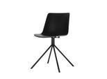 Besucherstuhl DN, 2er-Set, B 440 x T 530 x H 780 mm, Polypropylen & Stahl lackiert, schwarz