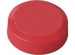 Rundmagnete MAUL, Kunststoff & Metall, Feinstruktur, Haftkraft 300 g, ø 20 x 7,5 mm, rot, 20 Stück