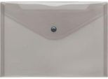 FolderSys Dokumententasche, DIN A5 quer, Druckknopfverschluss, PP, rauch transparent